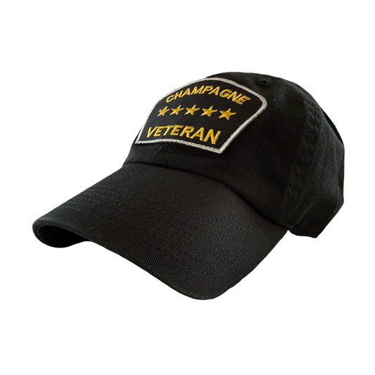 “Champagne Veteran” Dad Hat (Black)