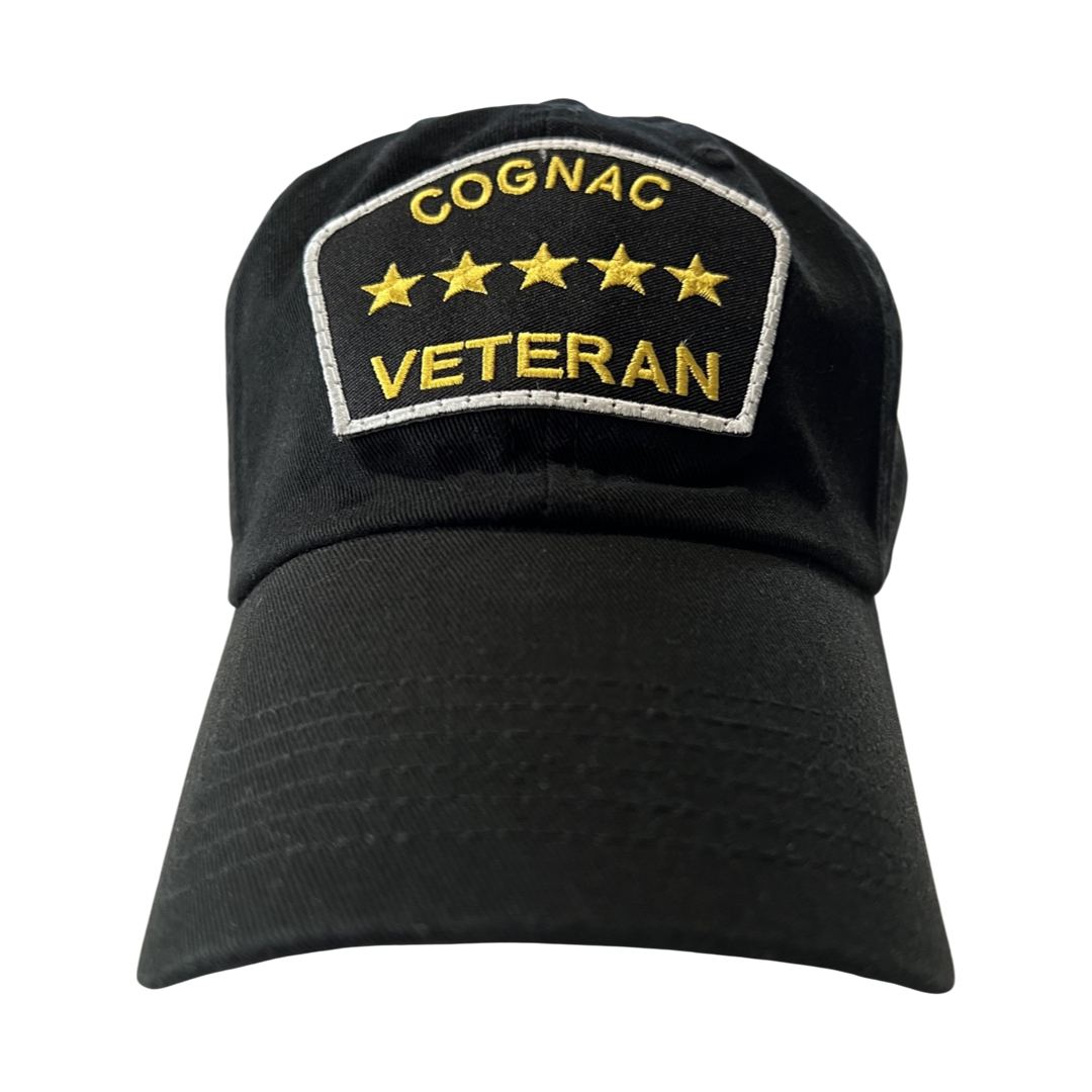 “Cognac Veteran” Dad Hat (Black)