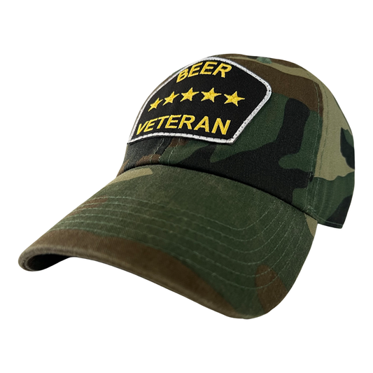 “Beer Veteran” Dad Hat (Jungle Camo)