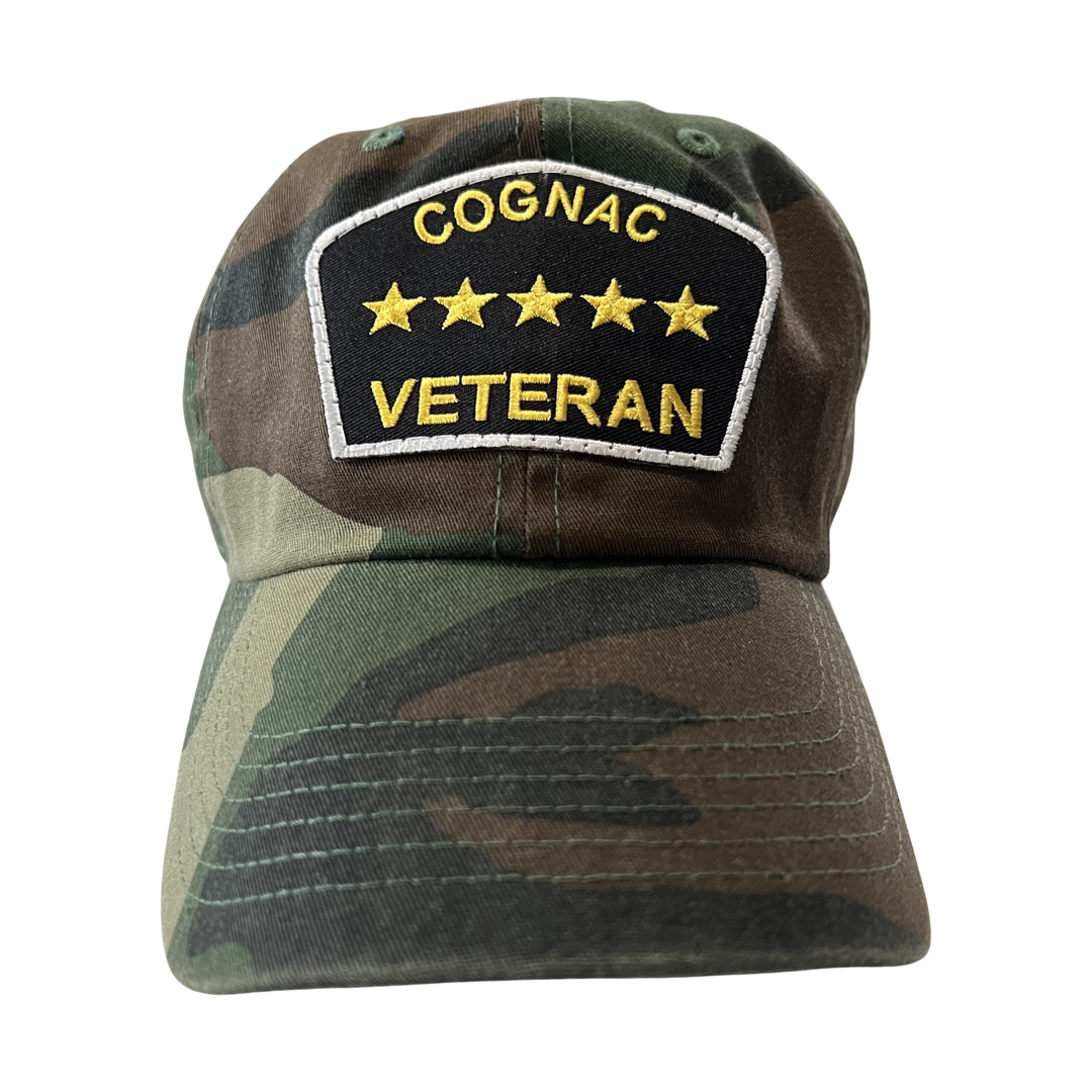 “Cognac Veteran” Dad Hat (Jungle Camo)