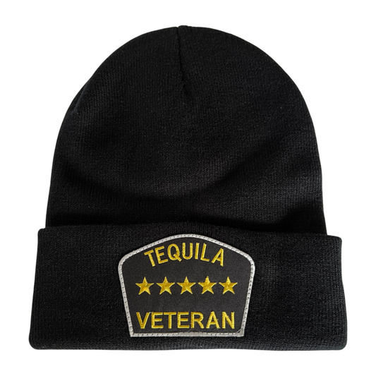 “Tequila Veteran” Knitted Hat (Black)