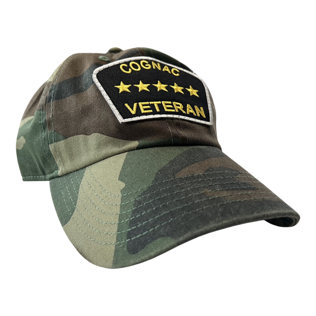 “Cognac Veteran” Dad Hat (Jungle Camo) - Main Image