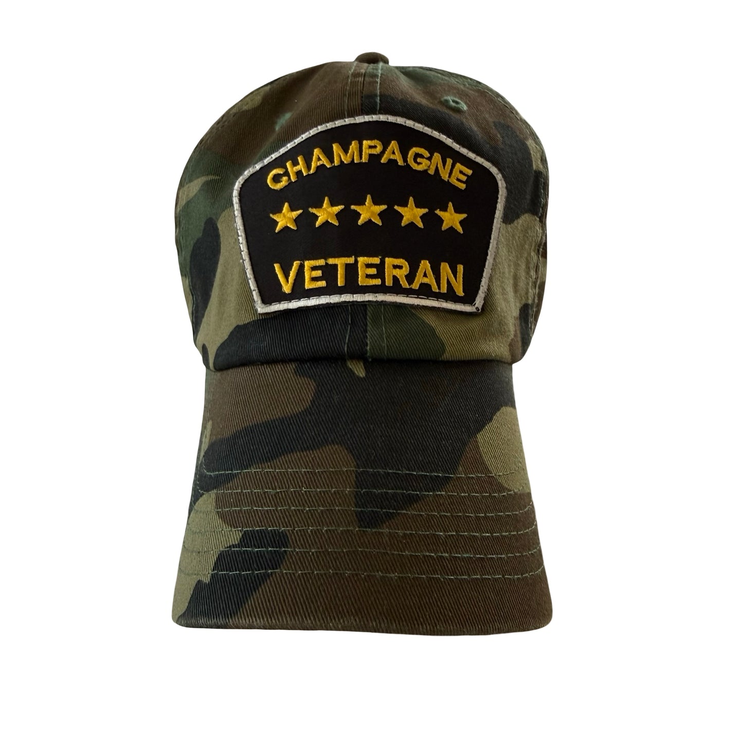 “Champagne Veteran” Dad Hat (Jungle Camo)