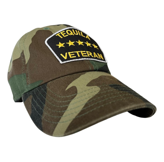 “Tequila Veteran” Dad Hat (Jungle Camo)