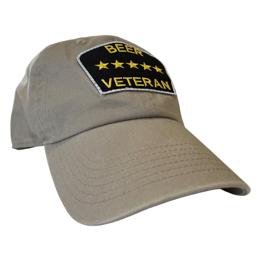 “Beer Veteran” Dad Hat (Tan)