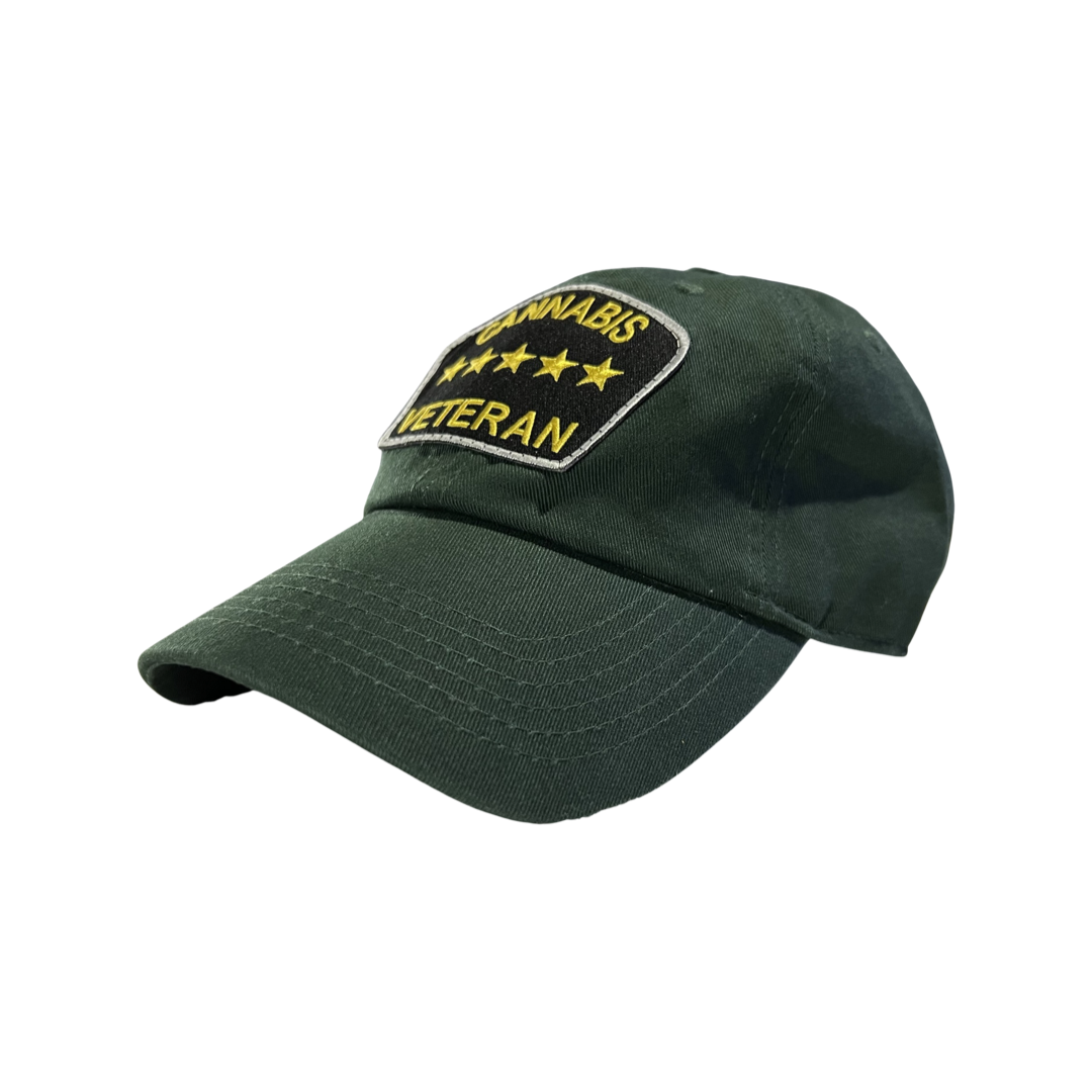 “Cannabis Veteran” Dad Hat (Forest Green)