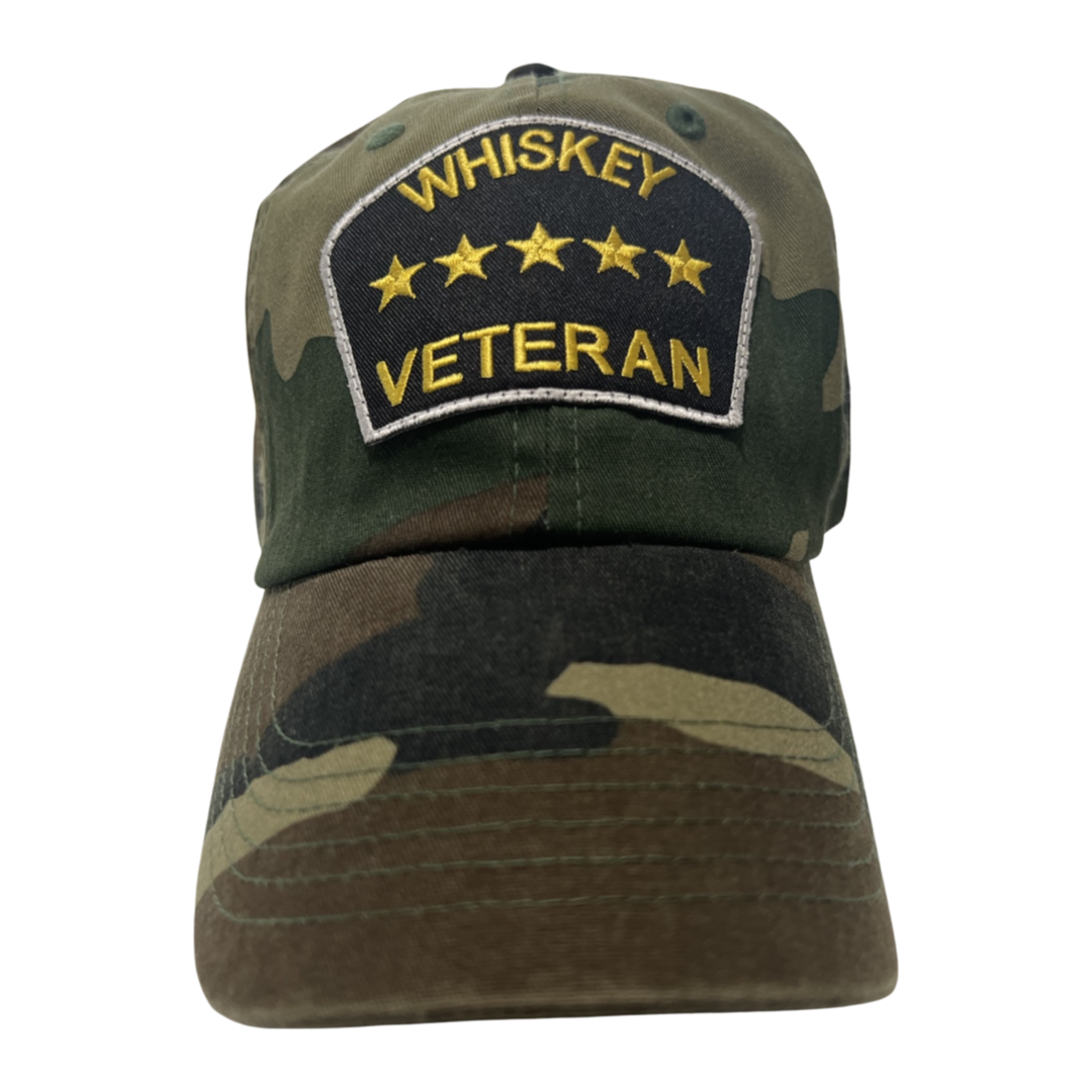 “Whiskey Veteran” Dad Hat (Jungle Camo)