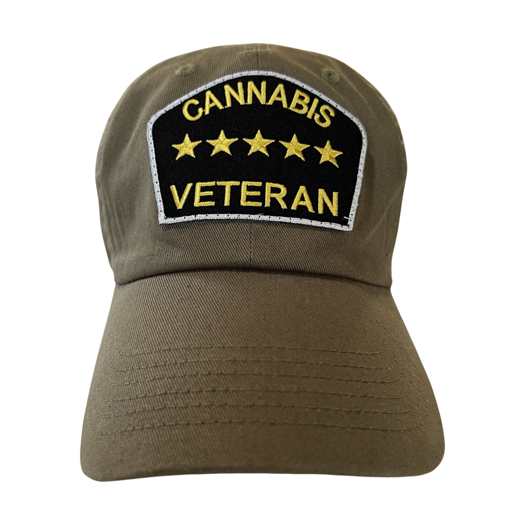 “Cannabis Veteran” Dad Hat (Olive Green)
