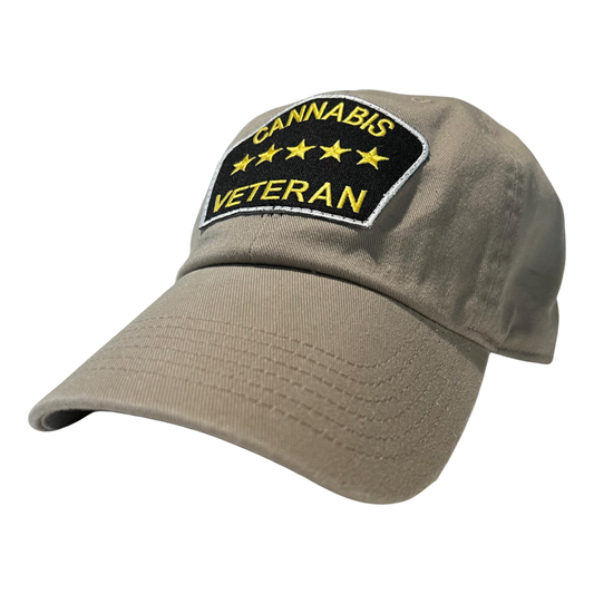 “Cannabis Veteran” Dad Hat (Tan)