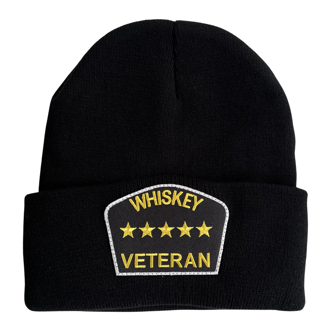 "Whiskey Veteran" Knitted Hat (Black)