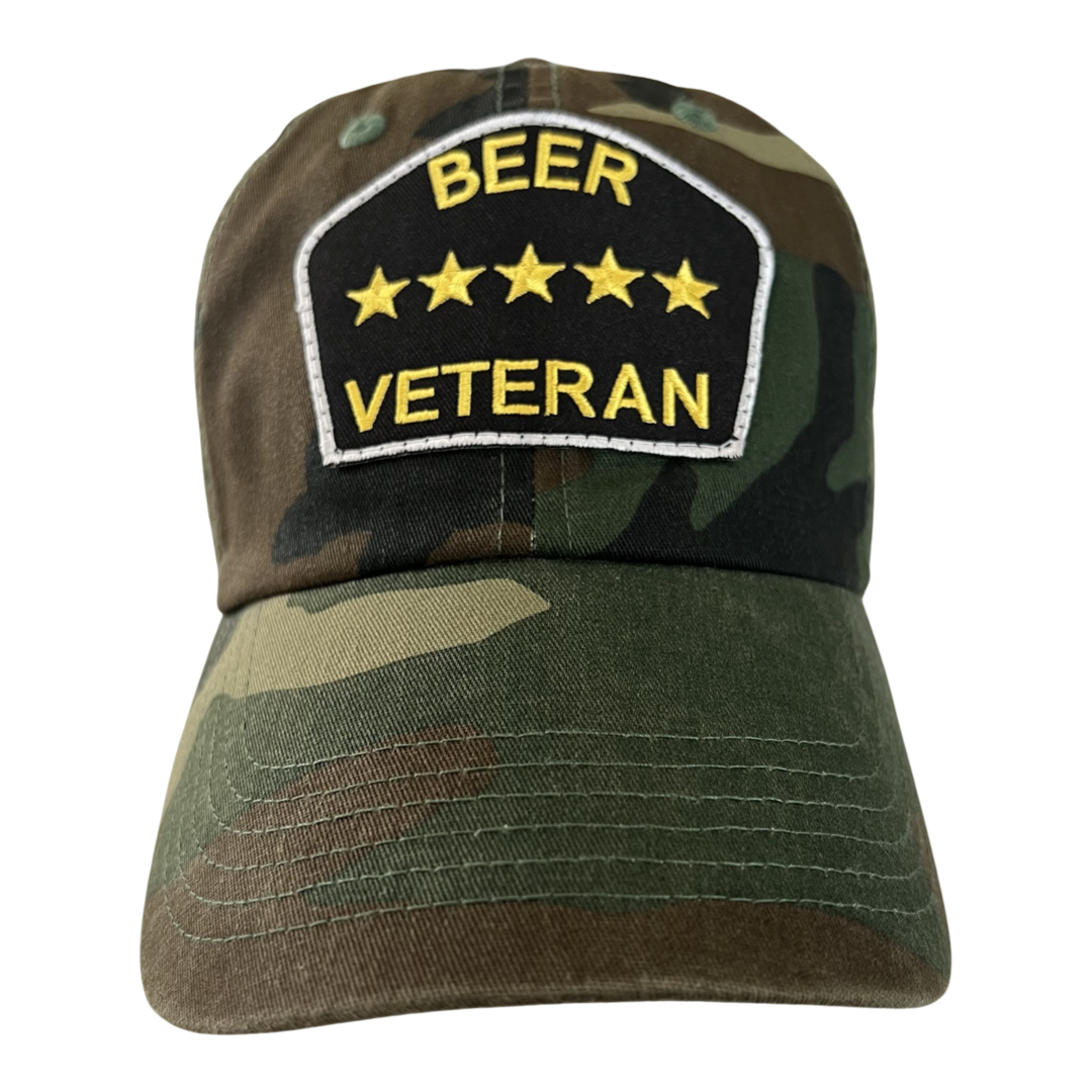 “Beer Veteran” Dad Hat (Jungle Camo)