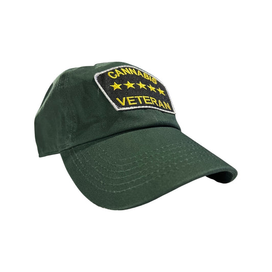 “Cannabis Veteran” Dad Hat (Forest Green)