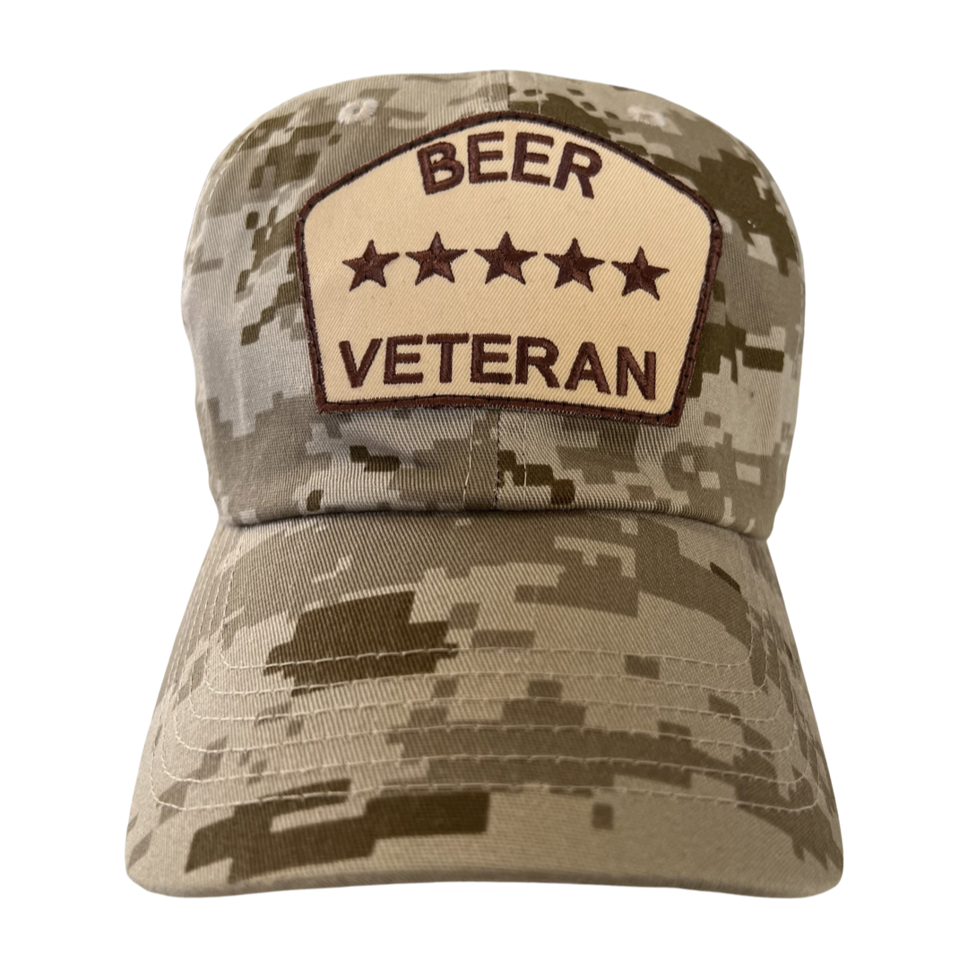 “Beer Veteran” Dad Hat (Digital Desert Camo w/ Tan Logo)