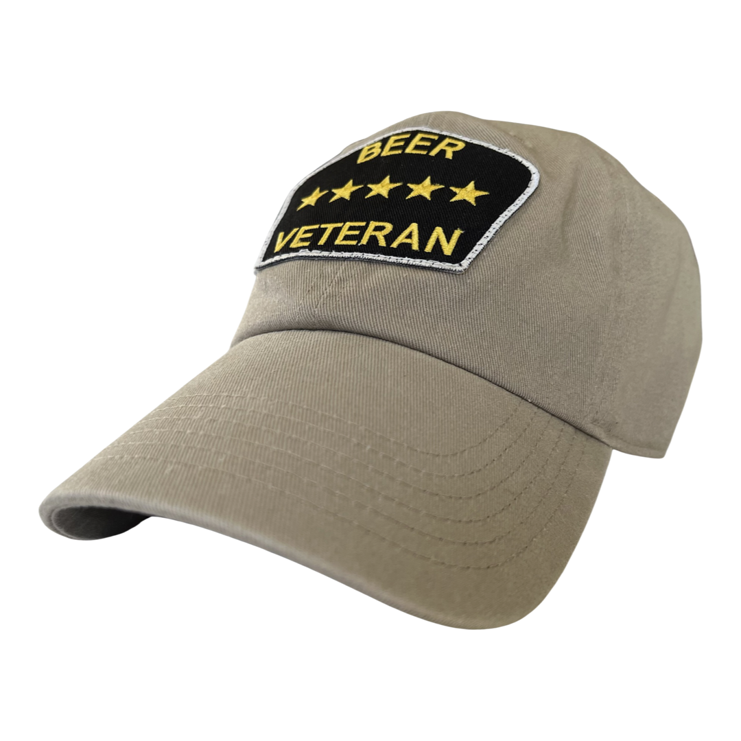 “Beer Veteran” Dad Hat (Tan)