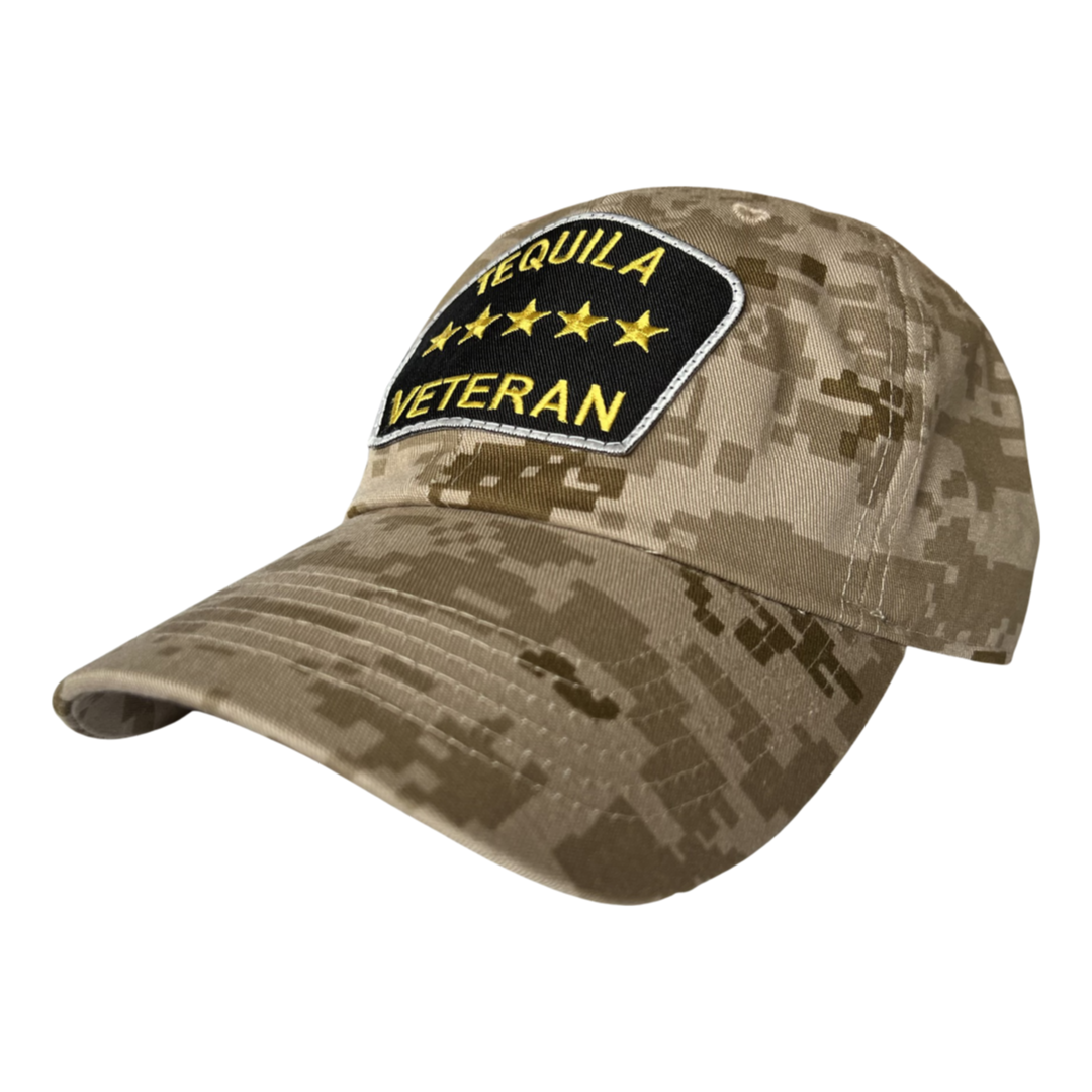 “Tequila Veteran” Dad Hat (Digital Desert Camo)