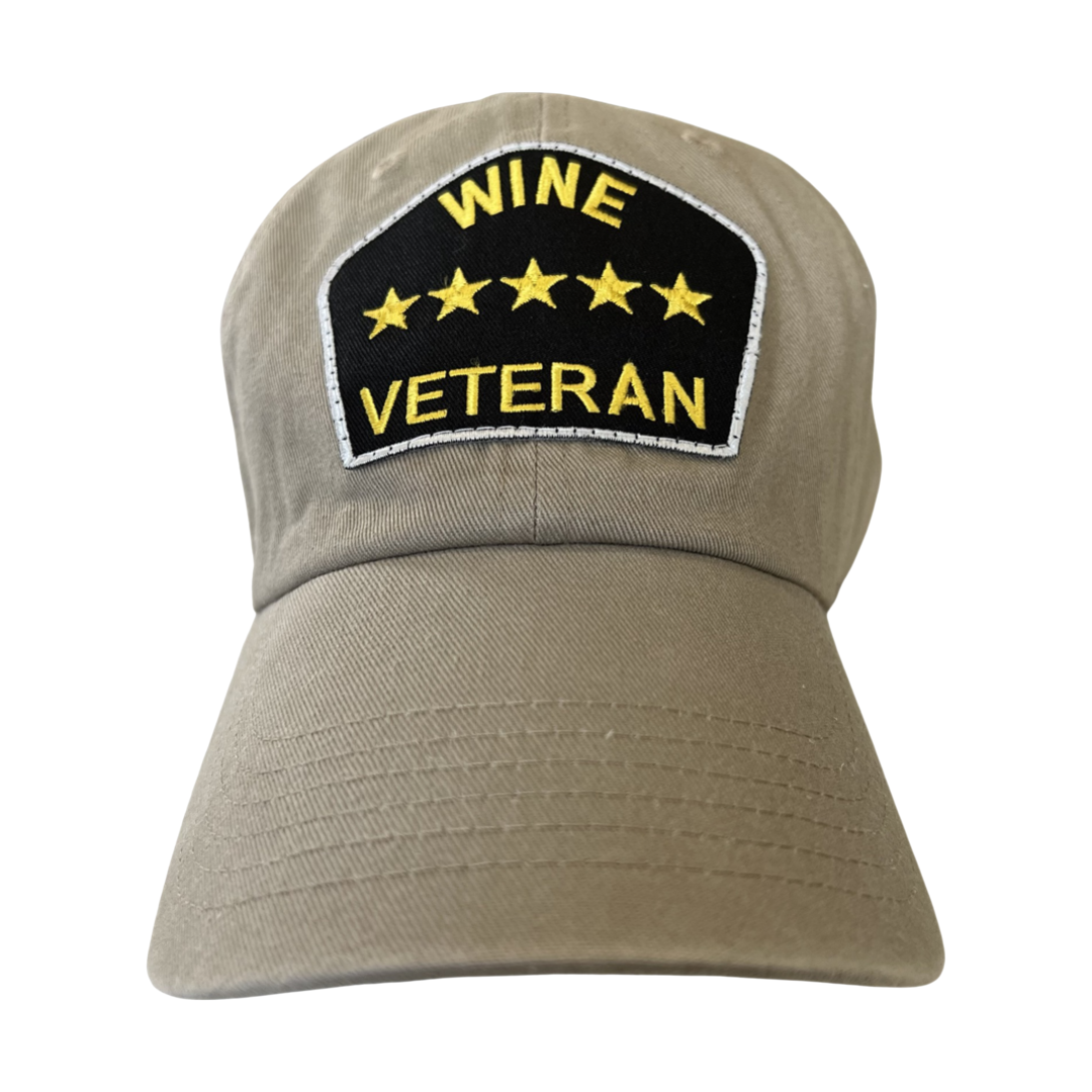 “Wine Veteran” Dad Hat (Tan)